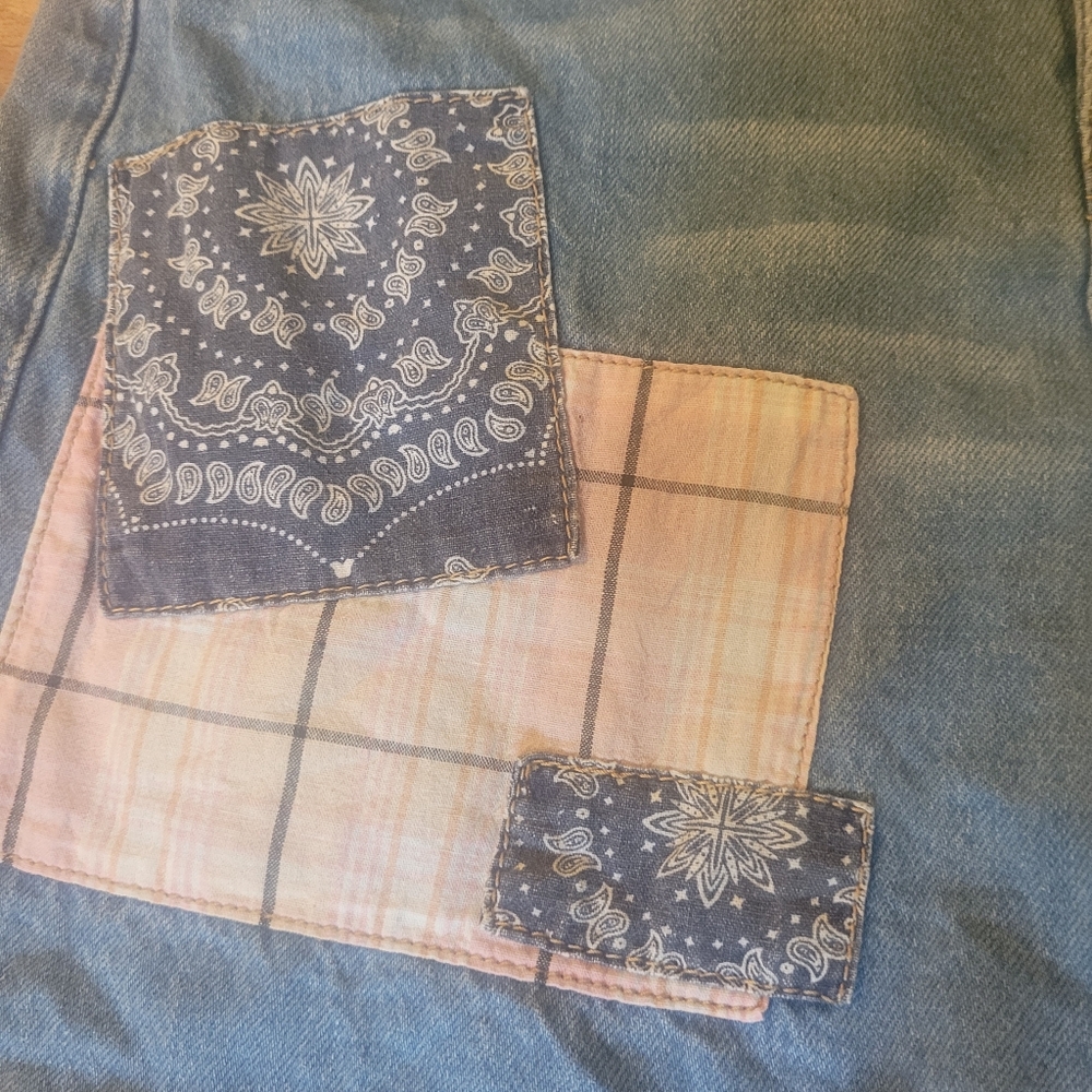 Easel Patchwork Denim Shorts, Great Condition, Sz… - image 4